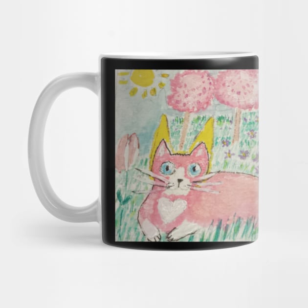 Pink kitty cat by SamsArtworks